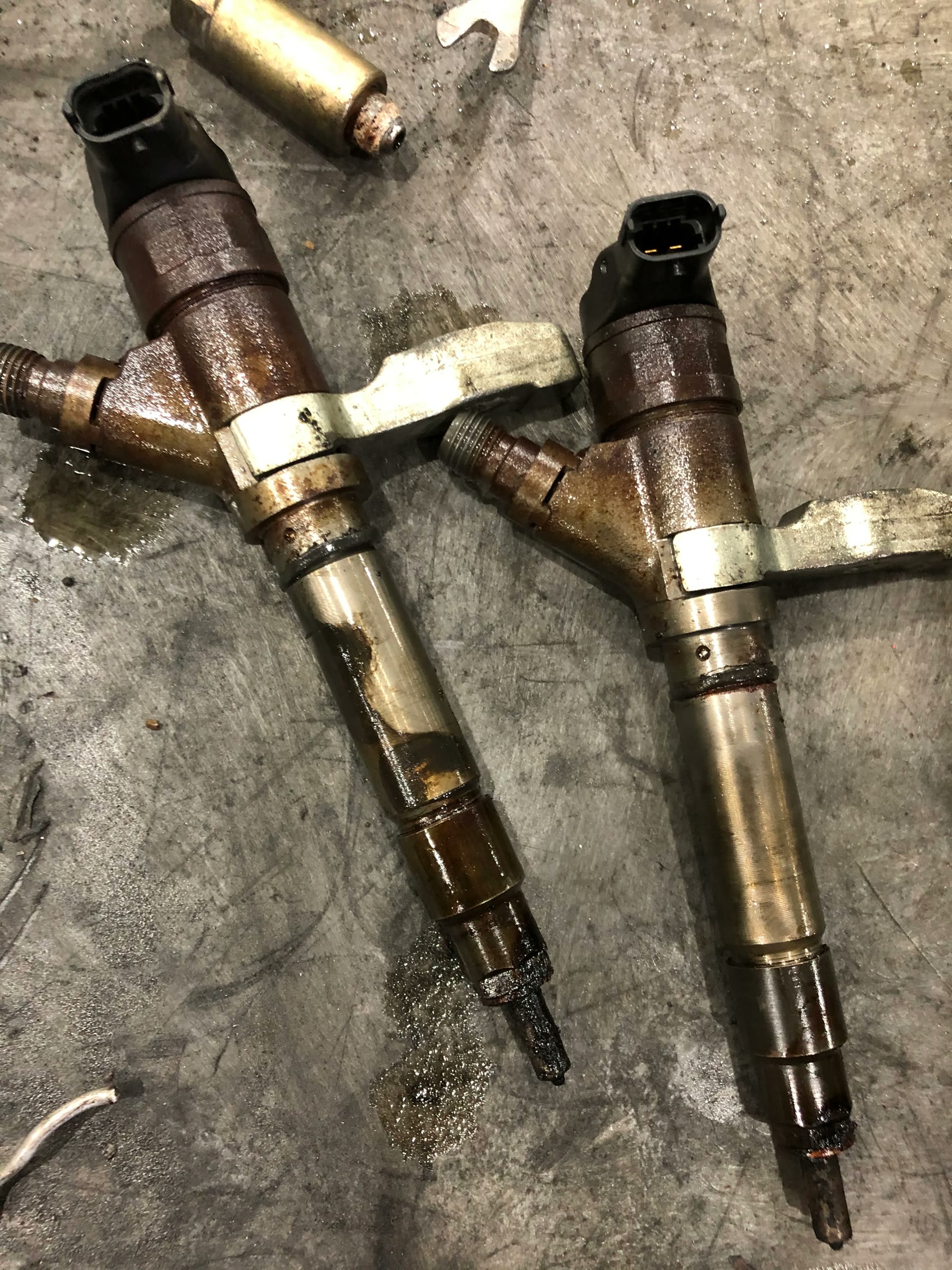 Diesel injectors received for cleaning and flow testing